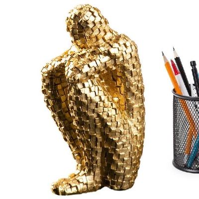 新品Thinker Statue Decor Thinking Man Figurine Abstract Man