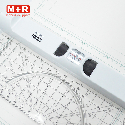 新品德国M+R手绘制图平行尺30cm定心测量尺滚尺角度尺平衡尺绘图