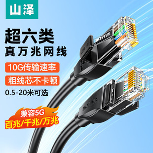 山泽超六类万兆网线 CAT6A类纯铜成品网络线 家用电脑宽带线