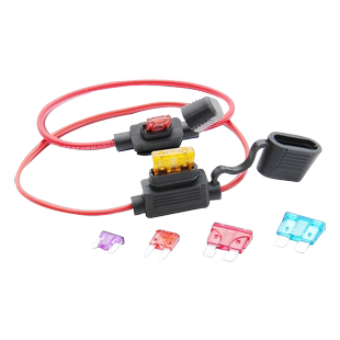 奎神电力 汽车保险丝盒插片防水底座摩托车改装带线10 20 30 50A