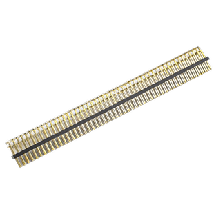 奎神电力 40Pin单排针 双排针母座 贴片铜脚镀金直针弯针