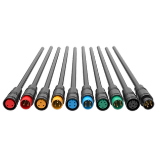 M6 M8 M12 15防水连接器航空插头2 3 4 5芯传感器公母头对接带线