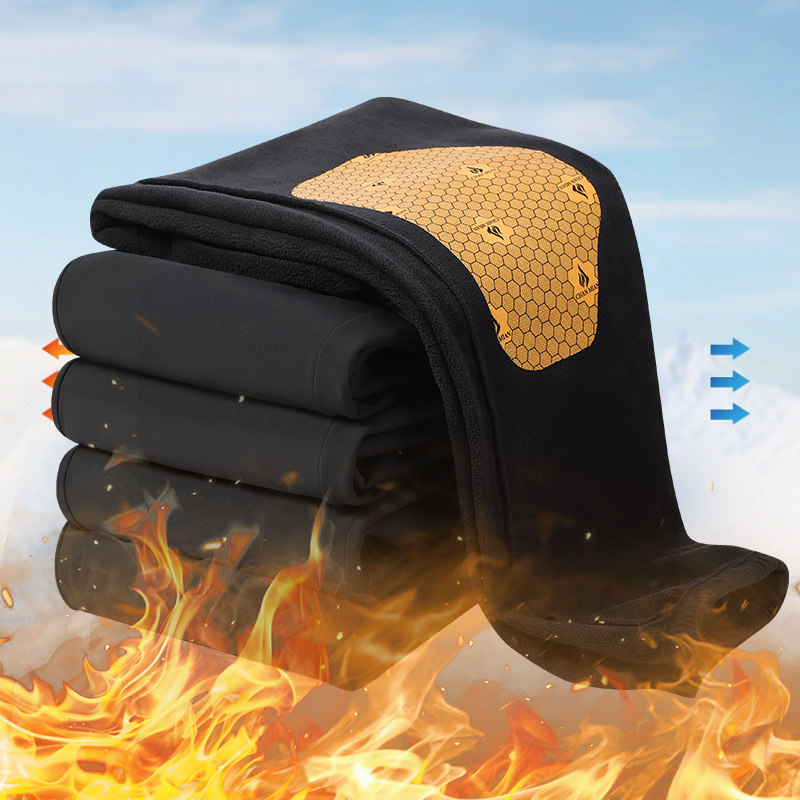 加厚护膝！秋冬季男款德绒双面绒护膝加厚防风抗寒保暖裤棉裤Y55