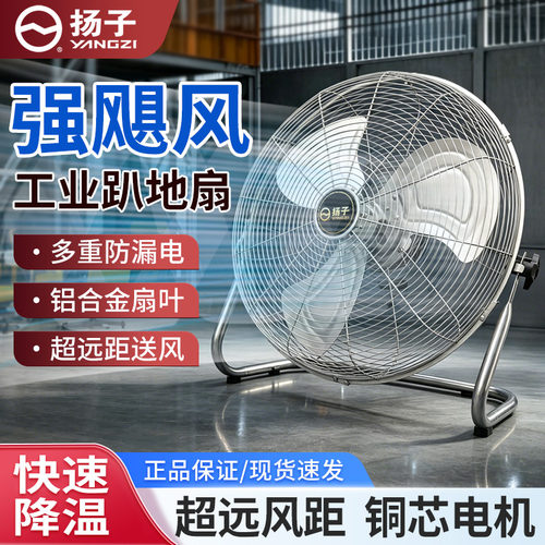 扬子大风力趴地扇家用电风扇台扇