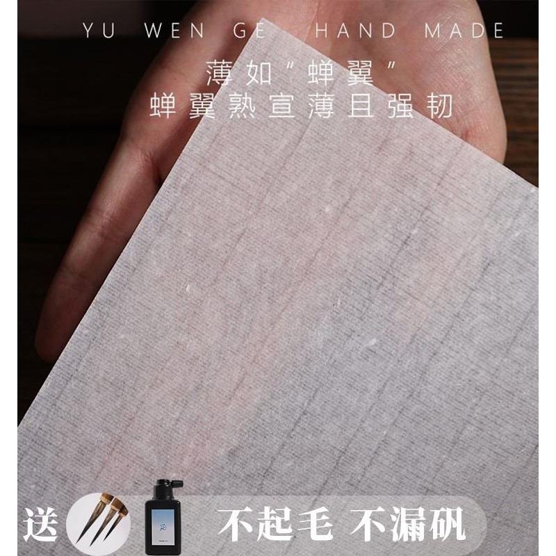 可反复渲染/蝉翼宣纸工笔画临摹白描专用熟宣珠光云母国画工笔画