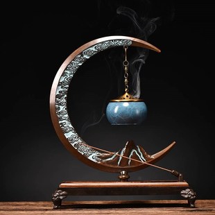 速发纯炉香薰炉室内茶道悬挂熏香铜吊炉家檀大号用香炉香插线香炉