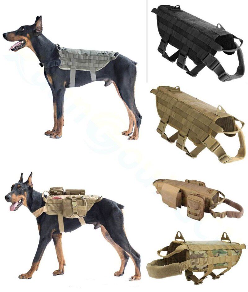速发服装术大型犬狗衣服战中狗衣户外拓展战术背心迷彩狗马甲胸背
