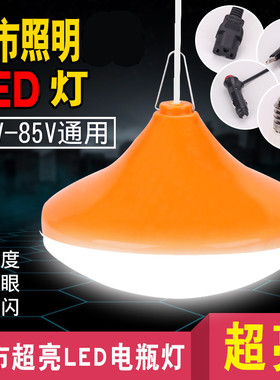 速发12V-80V超亮45W6W0电动车专用灯三夜市摆地摊照明泡轮电瓶