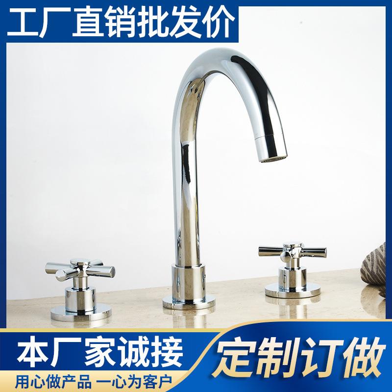 供应浴缸全铜五孔淋浴龙头铬白欧式边缸五件套龙头