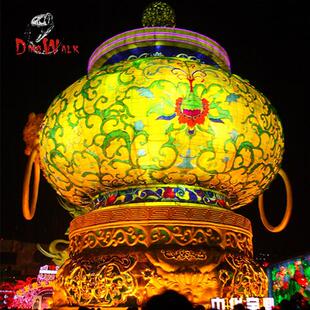 自贡灯会灯展制作厂家花灯灯光秀设计策划制作古镇城墙创意灯组