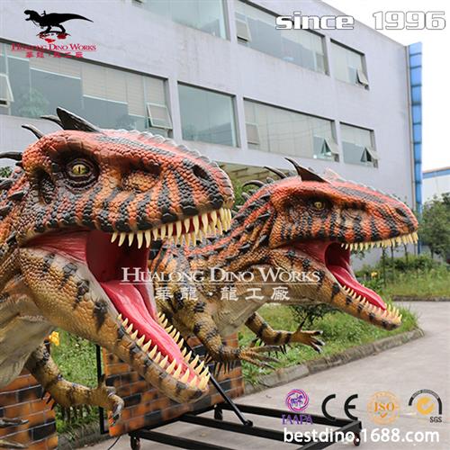 大型仿真恐龙头模型四川自贡仿真恐龙工厂制作恐龙乐园打造设计.