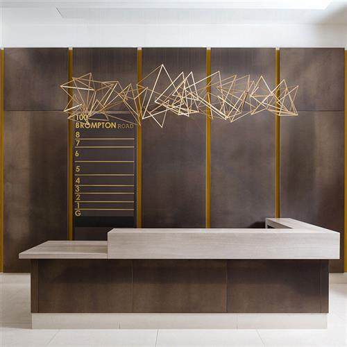 几何创意个性餐厅客厅多边形非标工程制作酒店大堂售楼部装饰吊灯