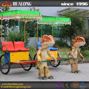 自贡华龙科技仿真恐龙马车花车巡游厂家引流神器乐园主题公园