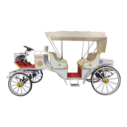 欧式马车婚庆摄影四轮休闲运动马车景区接客巡游花车电动马车