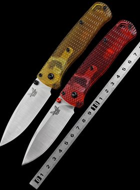 蝴蝶BM535PEI/亚克力柄户外折刀露营便携EDC水果刀工具刀