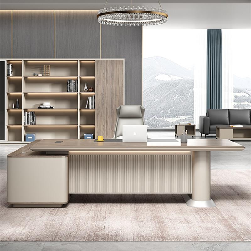 老板桌简约总裁桌椅组班合办公室家具轻奢DTB大台代大气现经理主