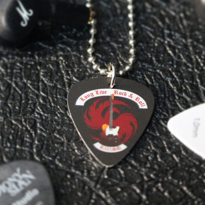 拨片项链防滑磨砂不锈钢戴尼森