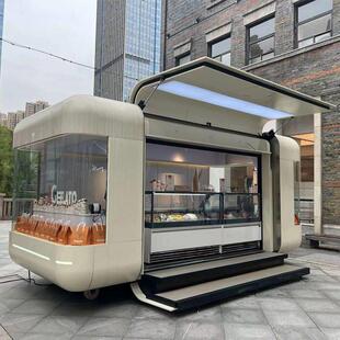 新款多功能摆摊电动四轮车小吃移动餐车炸串流动夜市早餐小吃车户