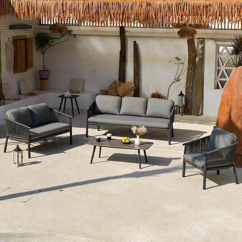 酒店民宿座椅藤沙发铝合金休闲沙发组合阳台别墅沙发桌椅户外庭院,住宅家具,户外沙发,淘宝优惠券,粉丝福利购,淘宝优惠卷