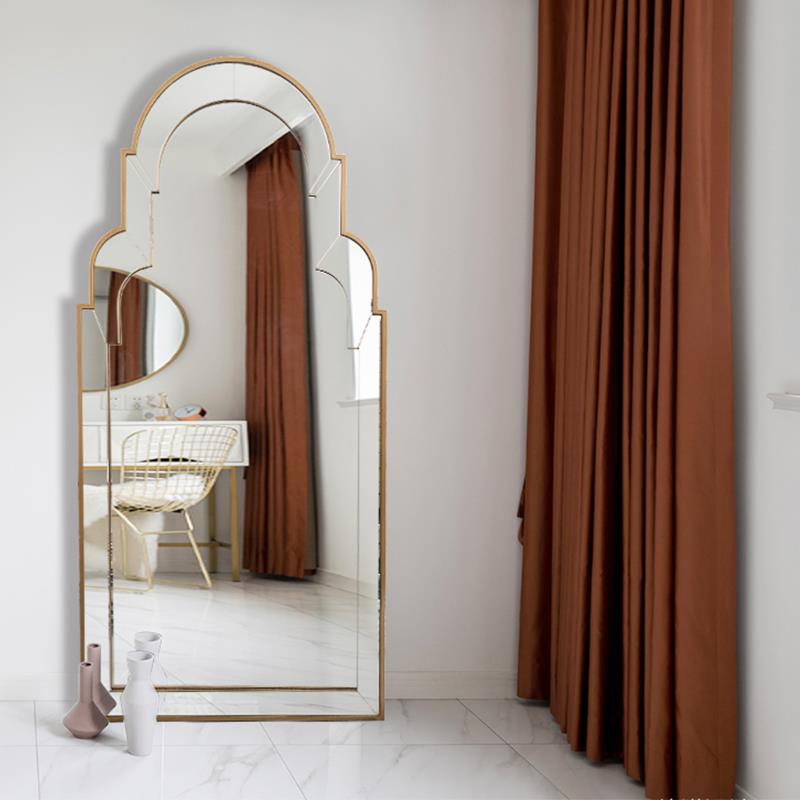 欧式全身镜镜衣帽间镜子家用落地镜法式穿衣镜艺术壁挂镜卧室复古