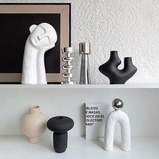 饰品 小摆件客厅酒柜样板间小众高级感装 态生活 ins诧寂风黑白软装