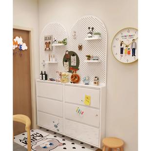 柜小体积防潮挂墙落地免安装 柜入户玄关鞋 15cm超薄钢制翻斗鞋