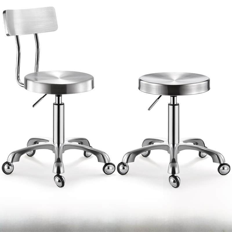 大型工作凳美发椅旋转可调圆凳防爆凳理发师凳旋转不锈钢凳主椅