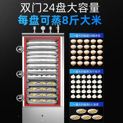 驰高气原蒸柜商用高压AVV压力蒸饭饭车能电热蒸箱20盘燃蒸箱厂家