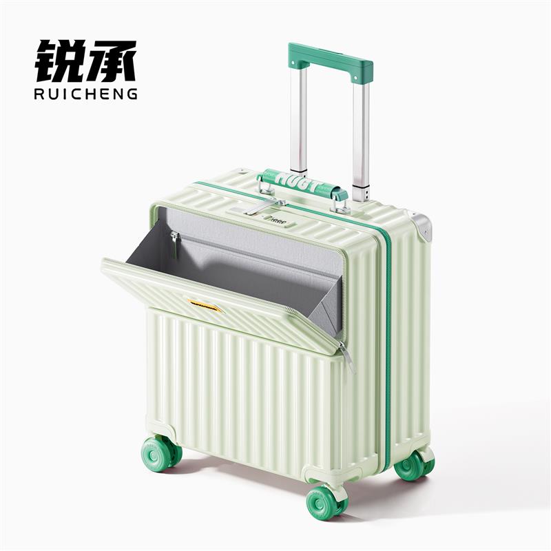 前开盖行李箱20寸登机箱女可上飞机小型拉杆旅行箱18寸16小密码箱图片