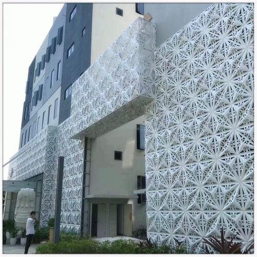 铝单板外墙造型门头铝板厂家 雕花镂空冲孔装饰弧形氟碳铝板2mm