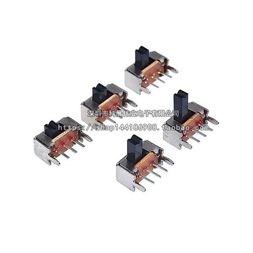 拨动开关SK12D07VG2/3/4/5/6 侧面5脚拨动带支架 3脚2档柄高6MM