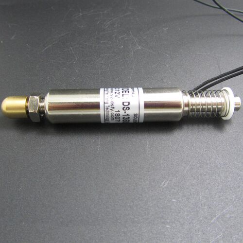 DS-1358S推拉式电磁铁贯通圆管型电磁阀DC24V行程12mm敲打键盘
