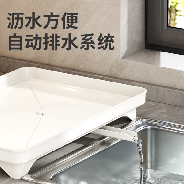 厂促碗盘沥水架双层碗架304不锈钢厨房置物架导流沥水篮放碗碟收
