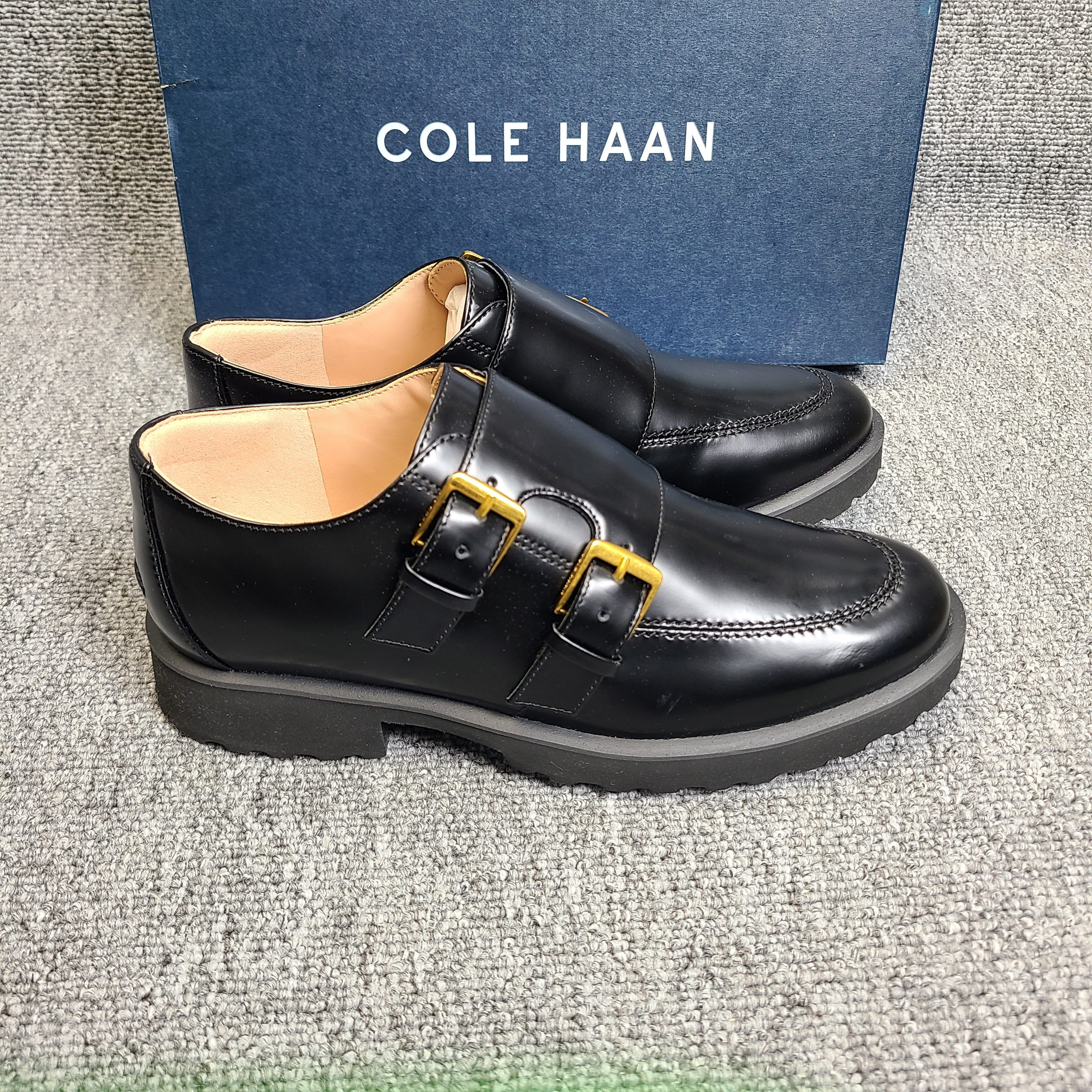 Cole Haan歌涵/女鞋春秋舒适厚底复古皮面乐福鞋时尚潮流休闲鞋