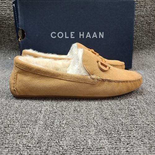 ColeHaan/歌涵  女鞋休闲舒适百搭秋冬加绒一脚蹬平底乐福鞋