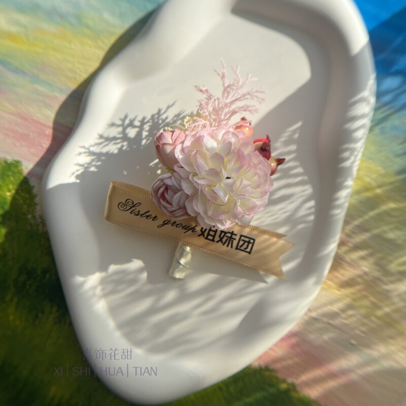 新娘伴娘结婚胸花婚礼花商务会议开业襟花贵宾仿真假花中式