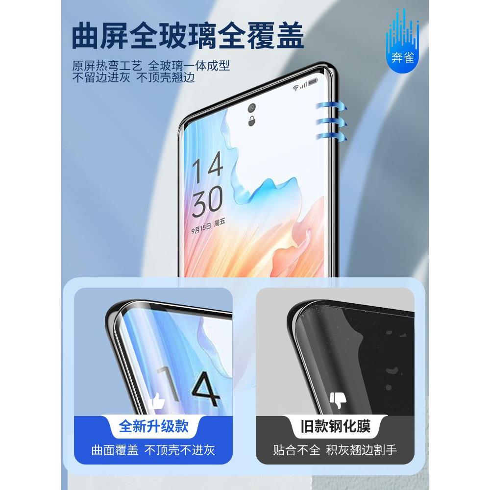 适用于oppoa2pro钢化膜全屏覆盖曲面玻璃膜A2Pro手机膜高清护眼抗蓝光曲屏OPPO防摔防爆防指纹无白边保护贴膜 3C数码配件 手机贴膜 原图主图