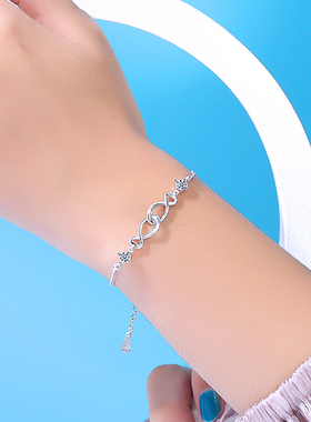 新真s925银相濡以沫手链女手串