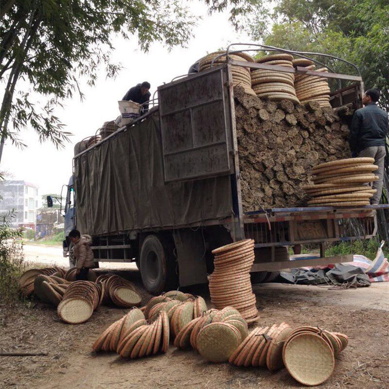 新品广西竹编纯手工竹编簸箕头层竹皮晾晒干货晒茶叶筛子