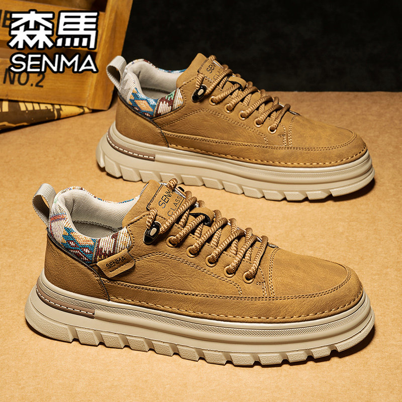 森马男鞋冬季复古百搭休闲工装板鞋男士运动真皮防水低帮马丁潮鞋,运动鞋new,板鞋,淘宝优惠券,粉丝福利购,淘宝优惠卷