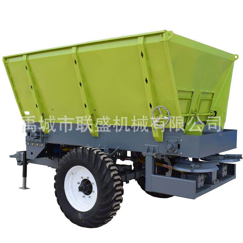 省人工效自动撒车 大型抛机 有机撒车牵引式撒车图片