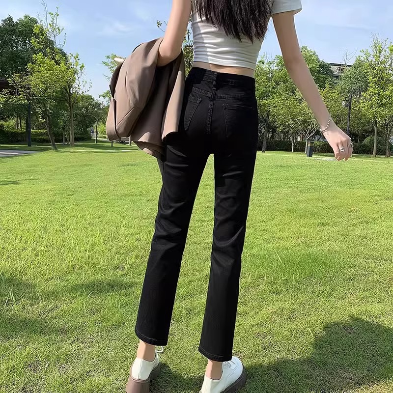 黑色七分裤不掉色真显瘦