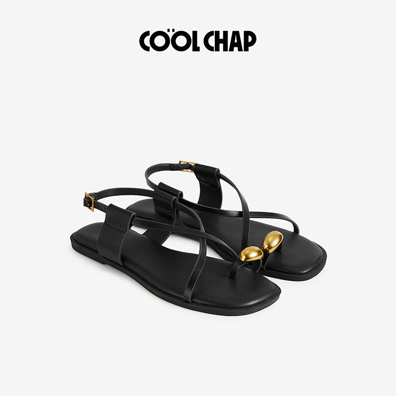 COOLCHAP卢兹II系列凉鞋女26夏季新款法式拖鞋时尚百搭平底鞋外穿