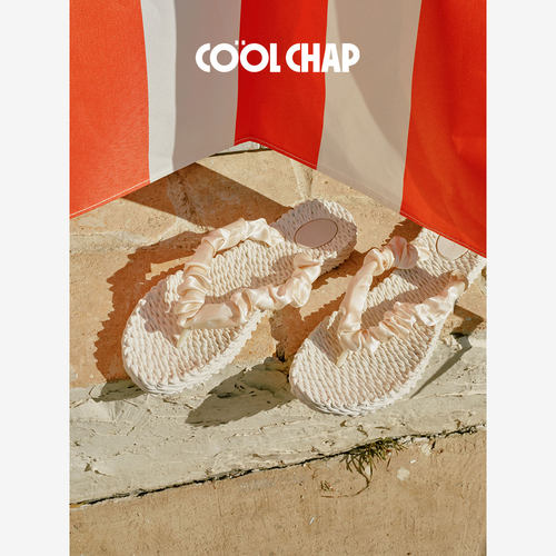 COOLCHAP人字拖女独特麻花编织