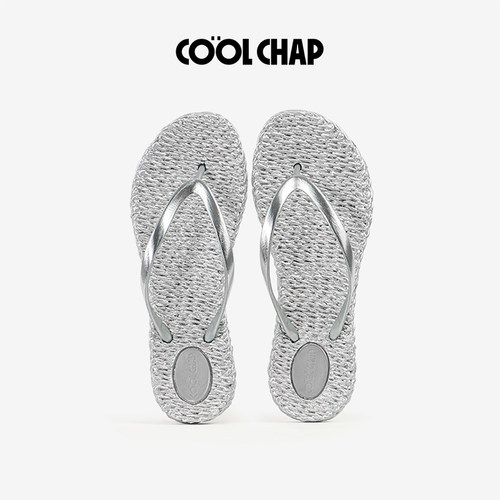COOLCHAP麻绳手工编织人字拖女