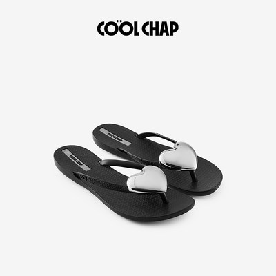 海边沙滩嘭嘭爱心COOLCHAP人字拖