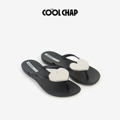COOLCHAP鎏心系列爱心人字拖女夏季 海边度假绝美沙滩穿搭夹脚拖鞋