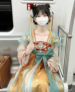 原创汉服女【遇见神鹿】瑶瑶公主COS齐胸日常吊带连衣裙国风春季