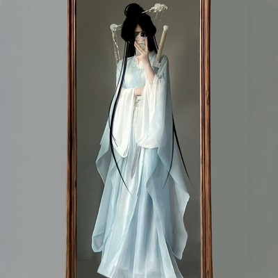 原创汉服女【晴空】魏晋风南北朝交领仙侠风齐腰成人款古装战国袍