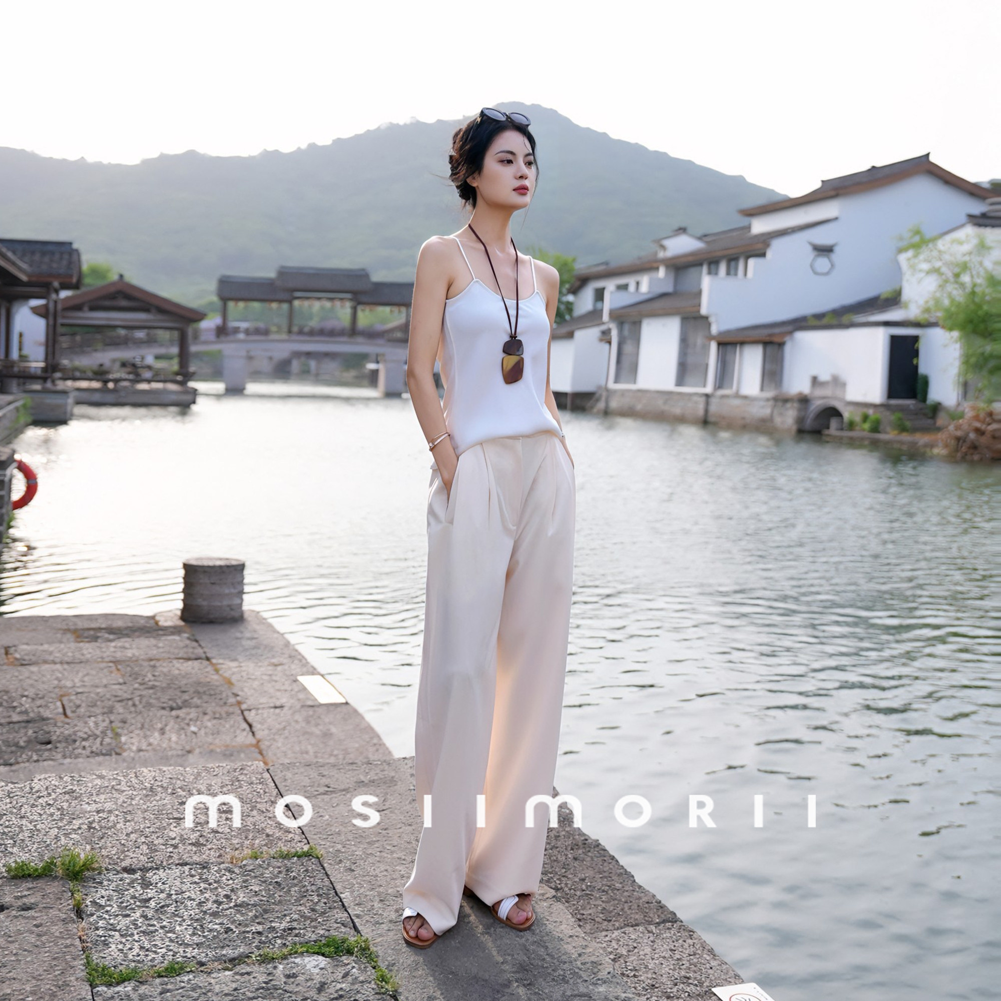 MOSIIMORII【叠褶阔腿裤】秋季西装裤女2026新款宽松休闲阔腿裤